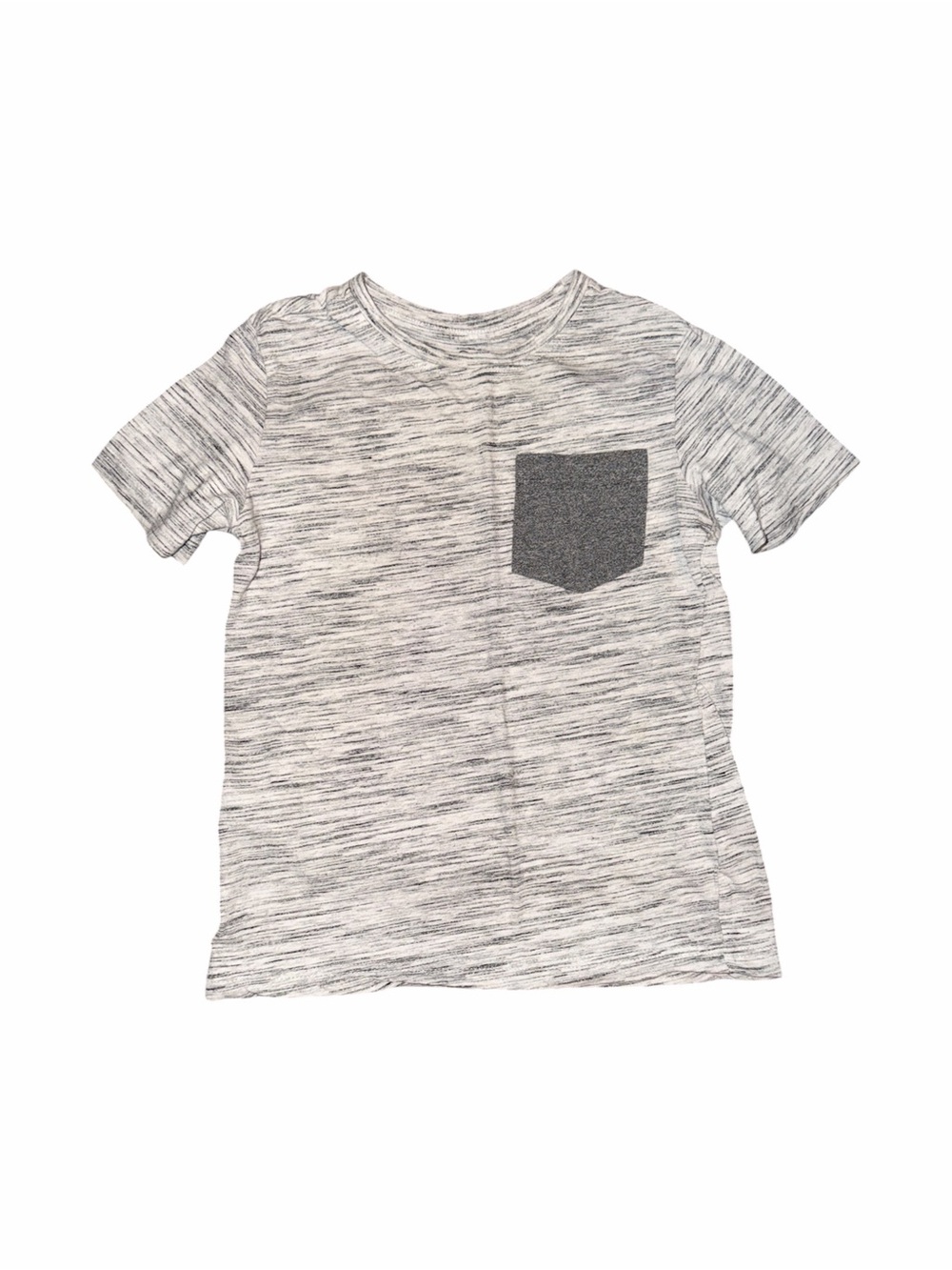 Boy’s Gray Short Sleeve Tee with Chest Pocket